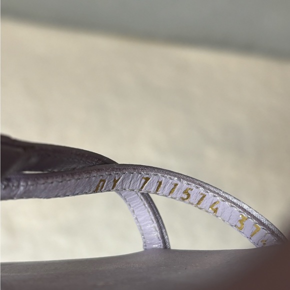 Saint Laurent YSL Lila Sandals Crepe Satin Lilac Light Purple Color Size 37.5 - Picture 9 of 10